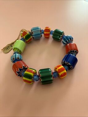 Noonday Collection Lampwork Glass Bead Bracelet